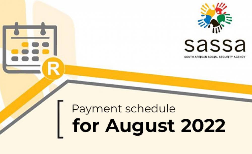 SASSA R350 Grant Payment Date for August 2022